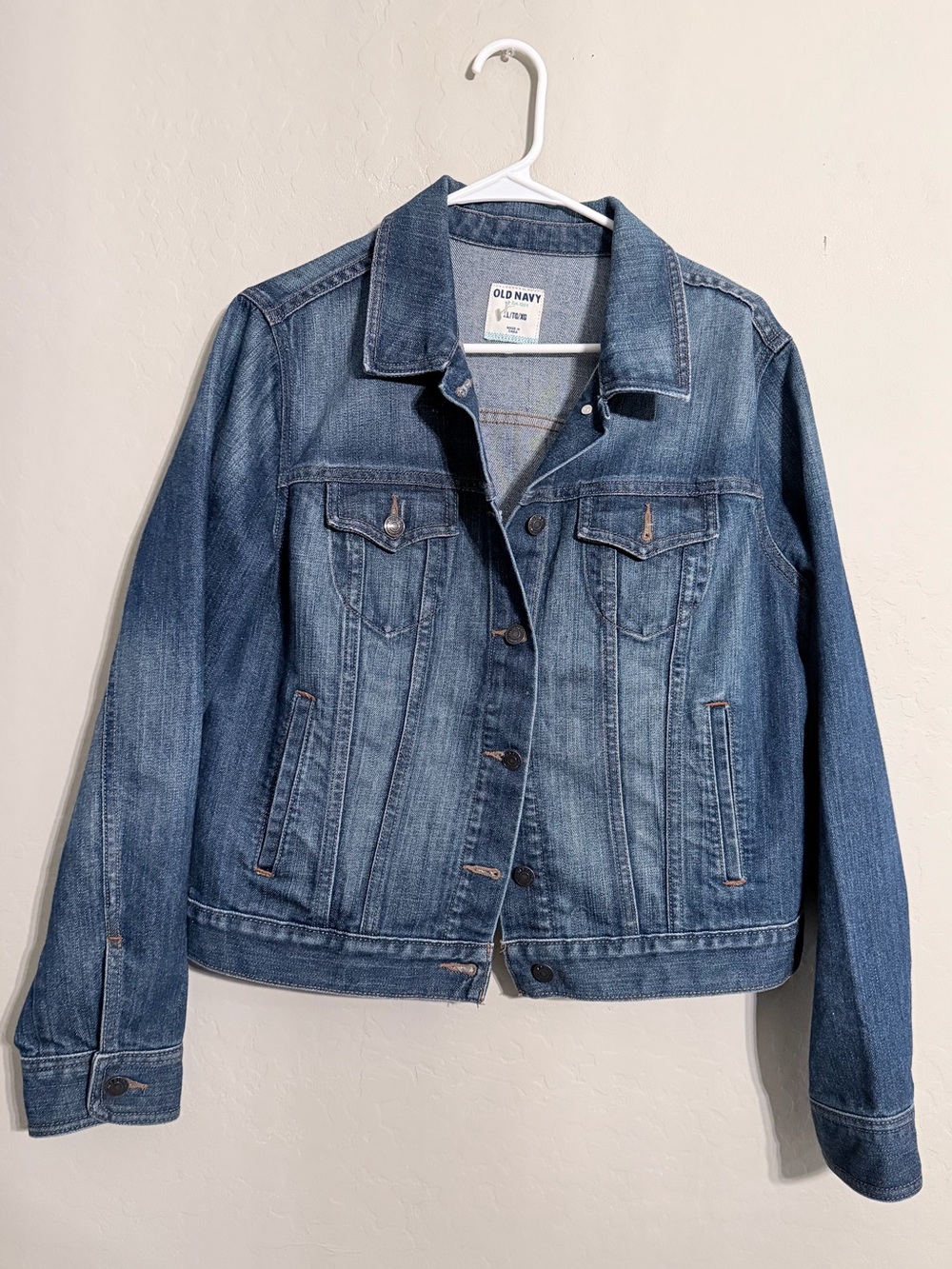 Old Navy Medium Blue Denim Trucker Jacket